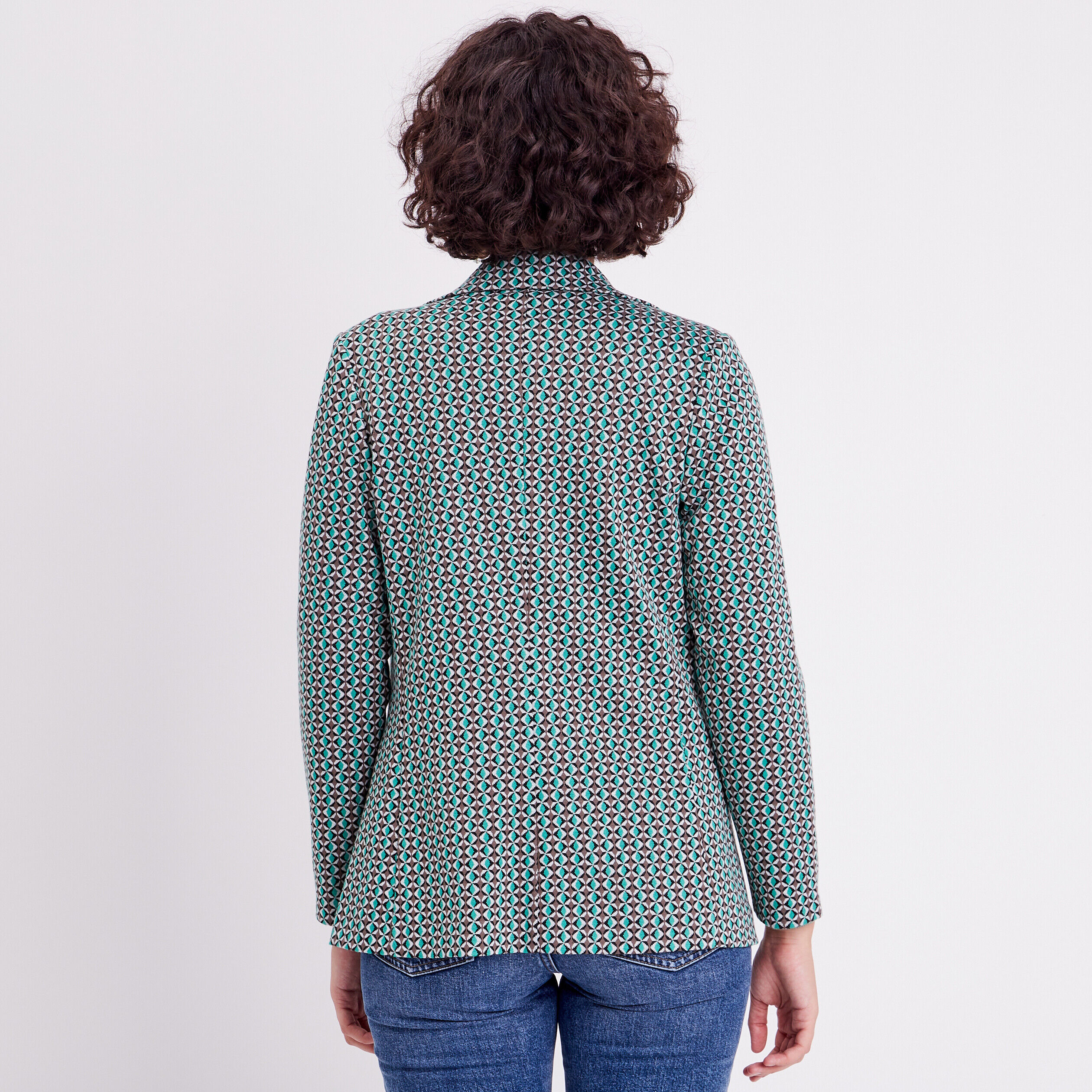 Veste blazer cintrée vert femme | Cache Cache