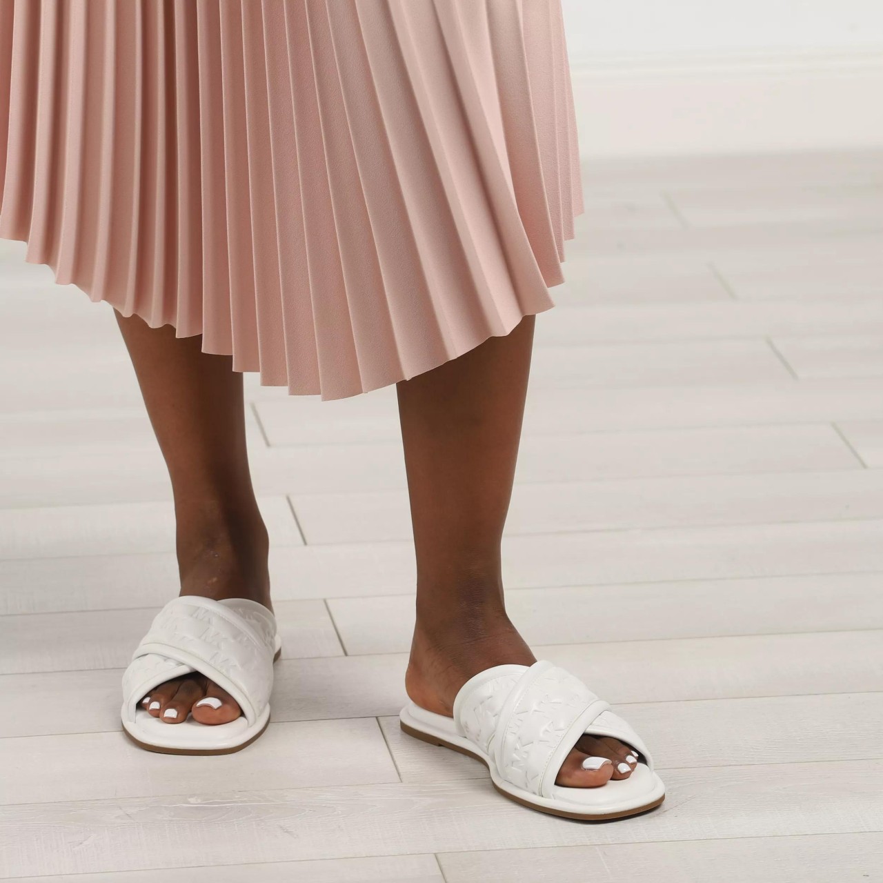 MICHAEL KORS Pantoletten weiss Slide