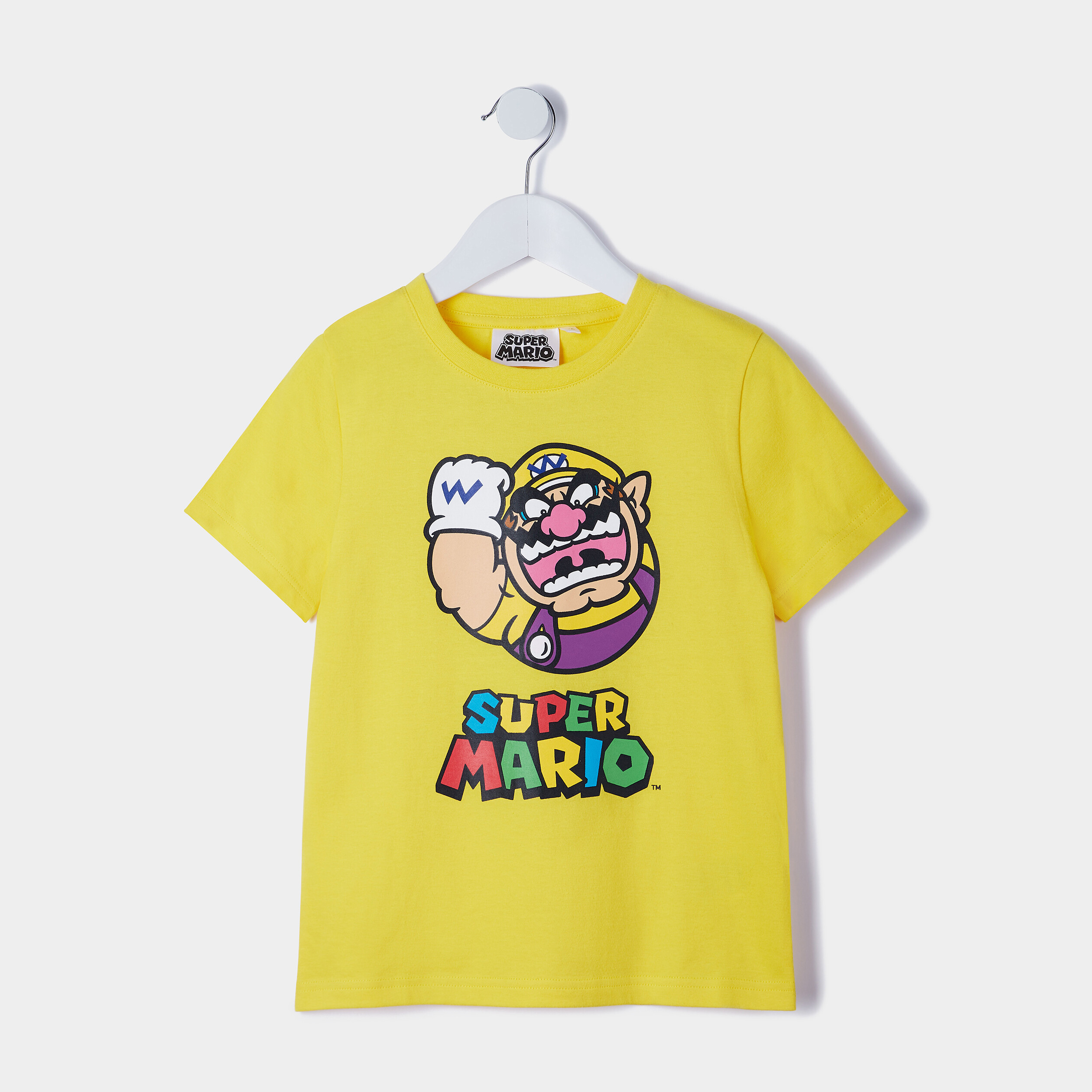 T-shirt manches courtes Super Mario jaune garçon | La Halle