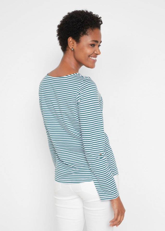 Langarmshirt mit U-Boot Ausschnitt