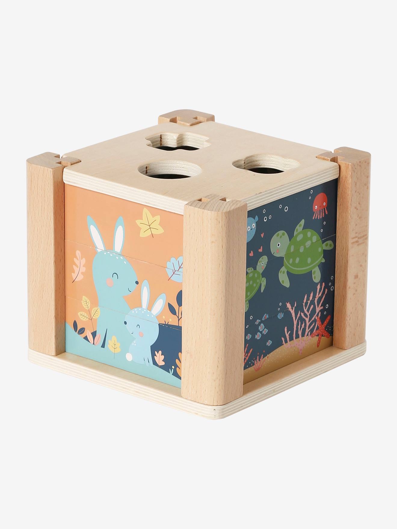 Vertbaudet Baby Activity-Würfel Holz FSC - grün