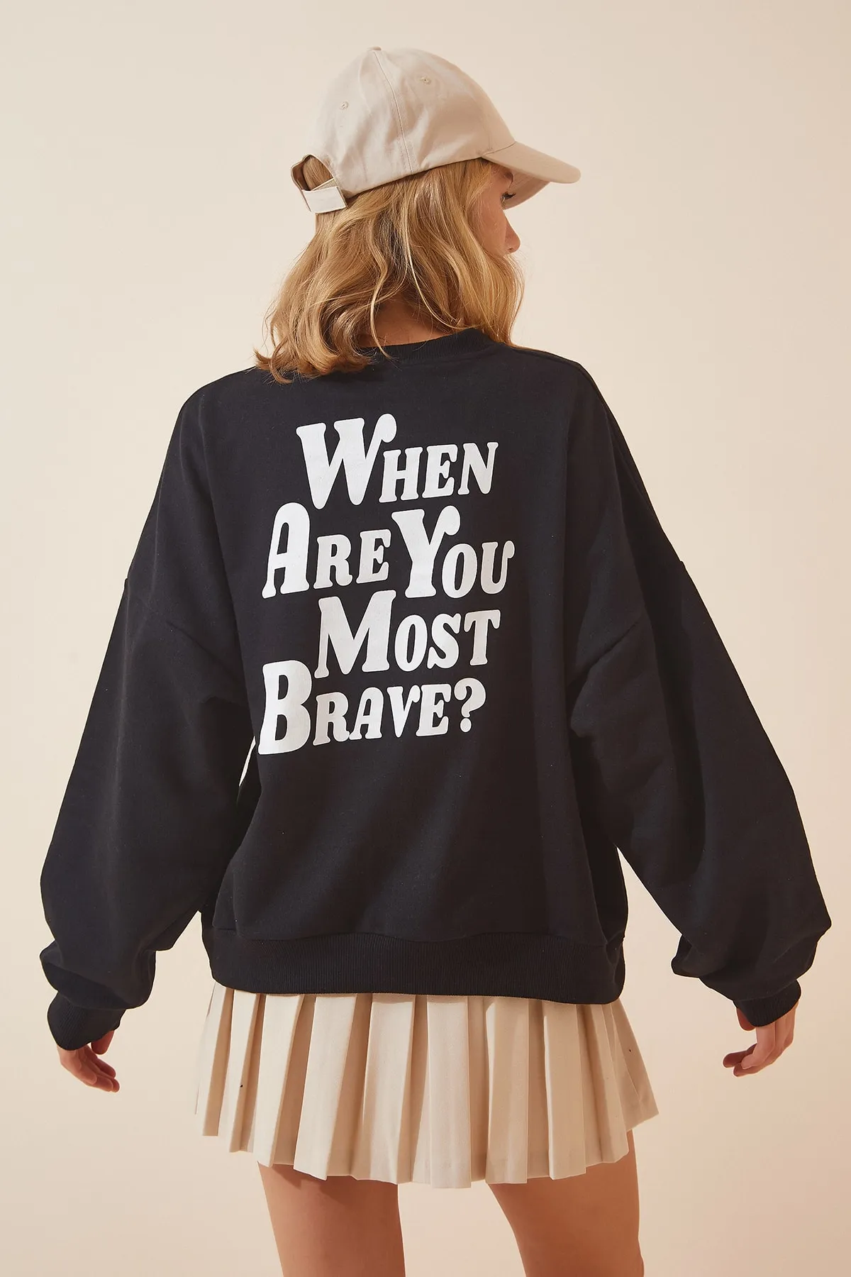 Happiness İstanbul  Sweatshirt - Schwarz - Oversized