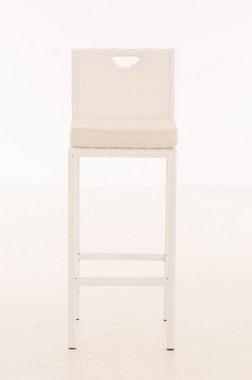 TPFGarden Gartenlounge-Hocker Marlies - Barhocker aus wasserfestem, UV-beständigem Polyrattan (Barstuhl mit pulverbeschichtetem Aluminiumgestell, Tresenhocker mit wasser- und schmutzabweisenden Sitzkissen), Maße (HxBxT): 107x40x44 cm, Sitzhöhe: 75 cm