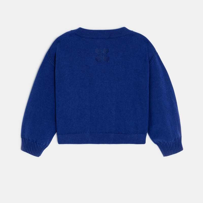 Cardigan bébé fille bleu en tricot Catimini