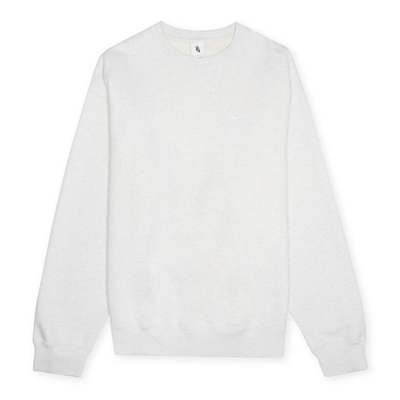 NIKE Solo Swoosh Fleece Crew birch heather/white