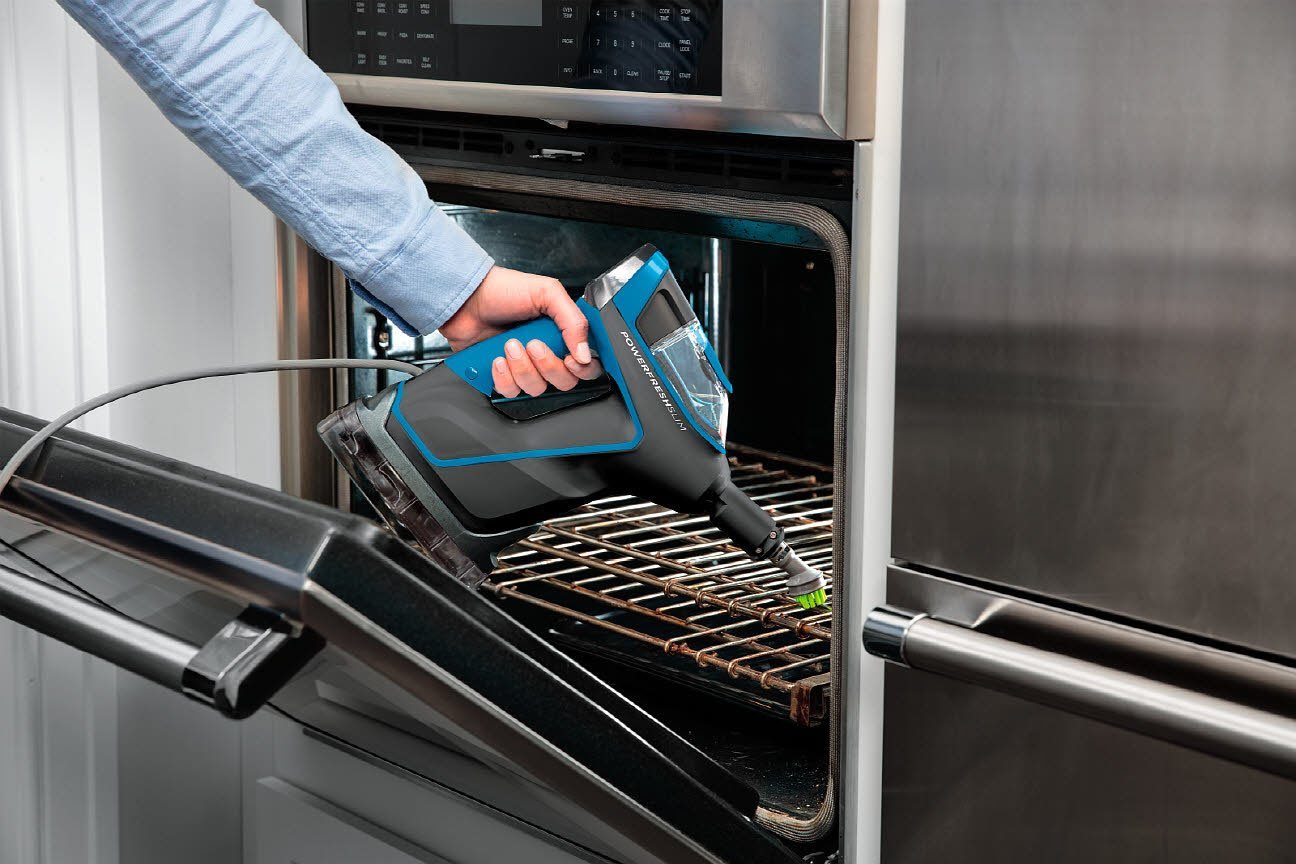 Bissell Dampfreiniger BISSELL PowerFresh SlimSteam, 1500 W, beutellos, inkl. Mop Pads und Aufsatzset