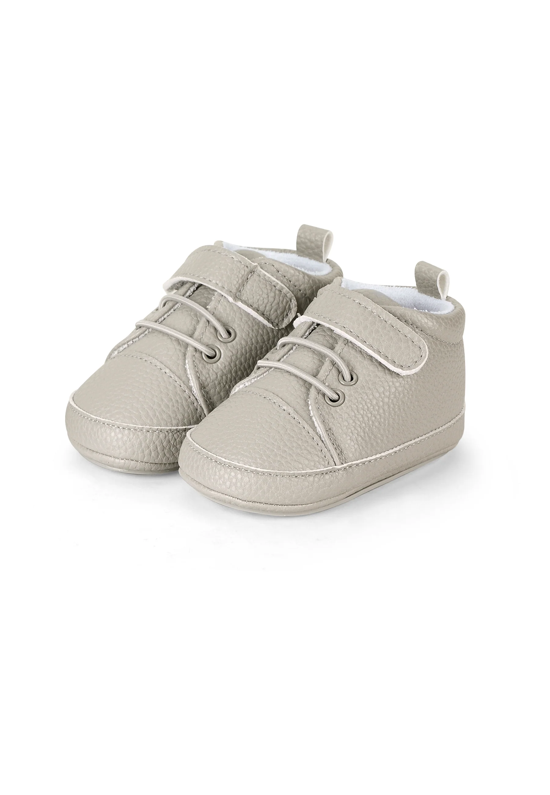 Babyschuh aus Kunstleder, Marine und Weiß