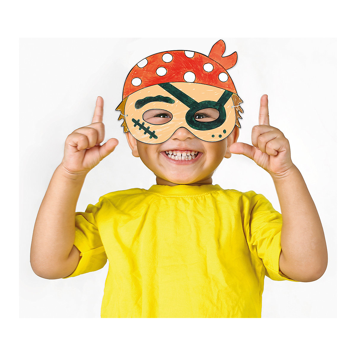 Papiermasken Pirate 12 Stk.