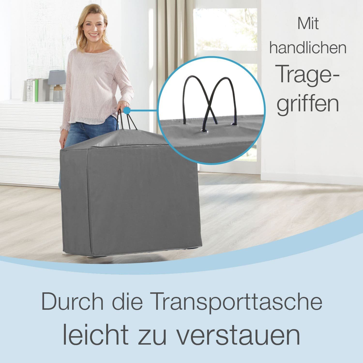 Klappmatratze Visko Deluxe, Bestschlaf, 15 cm hoch, (Spar-Set, 3-tlg), inkl. Spannbettlaken & Transporttasche