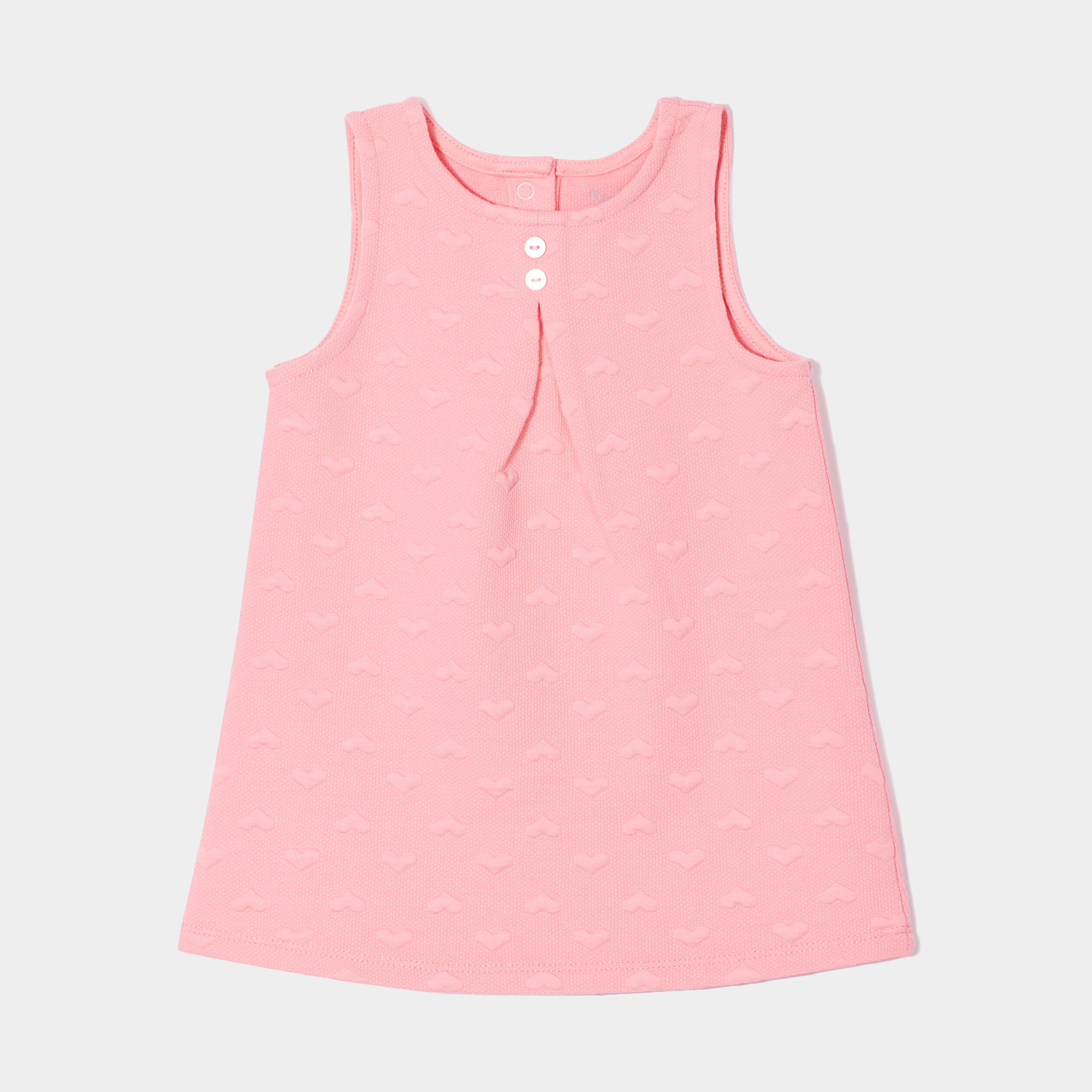 Robe trapèze sans manches rose bébé fille | La Halle
