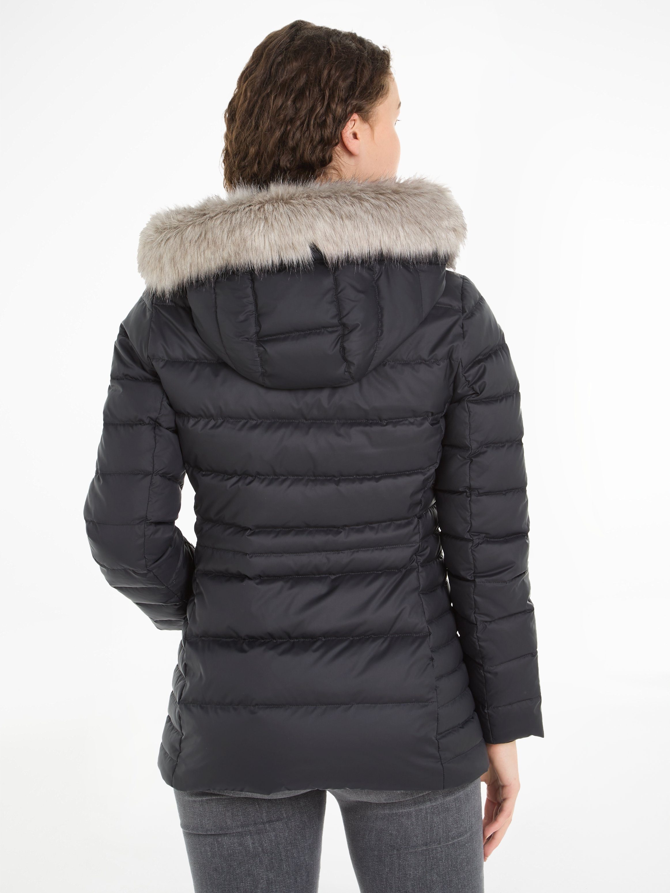 Tommy Hilfiger Daunenjacke TYRA DOWN JACKET WITH FUR mit Kunstpelz-Besatz an Kapuze
