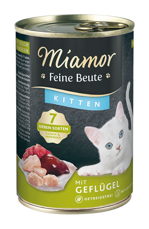 Miamor Nassfutter Miamor Feine Beute Kitten Geflügel 48x400 g