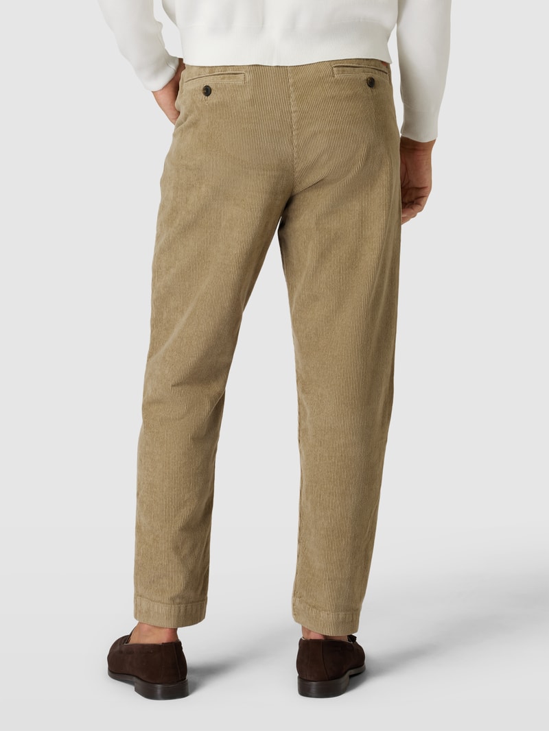 Cordhose mit Gesäßtaschen Modell 'Statum' in beige