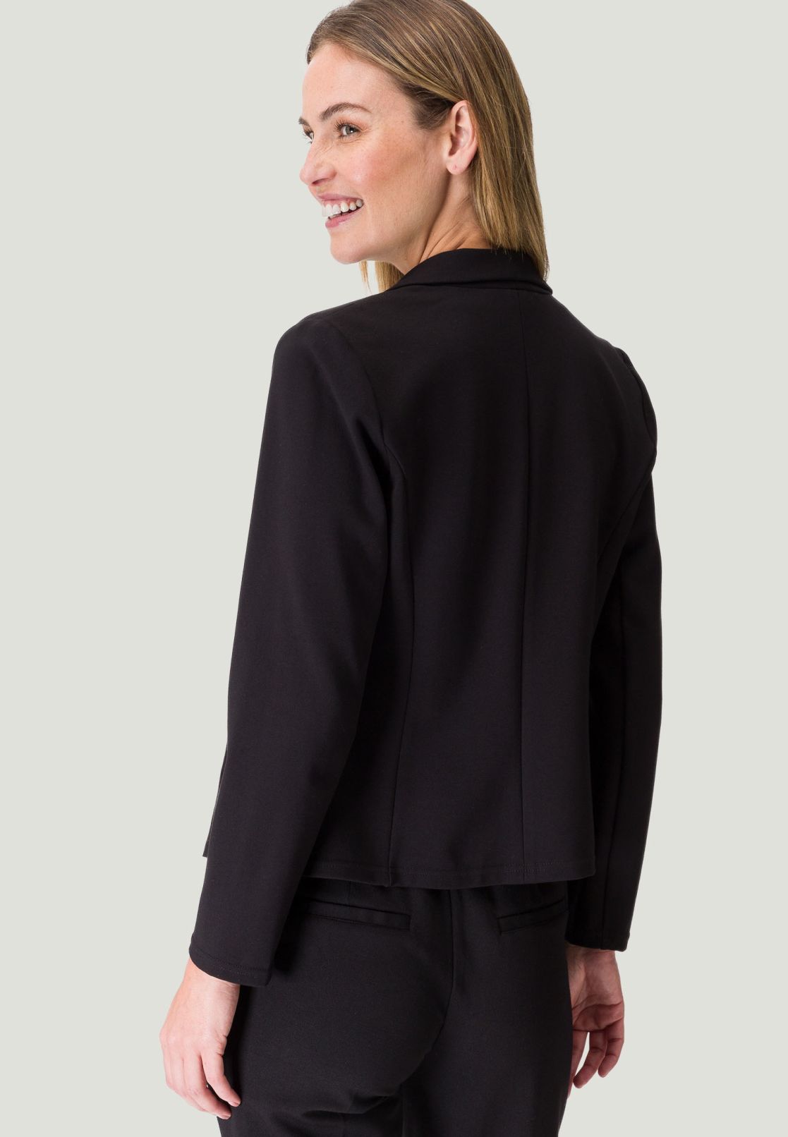 Jerseyblazer mit Knopfverschluss