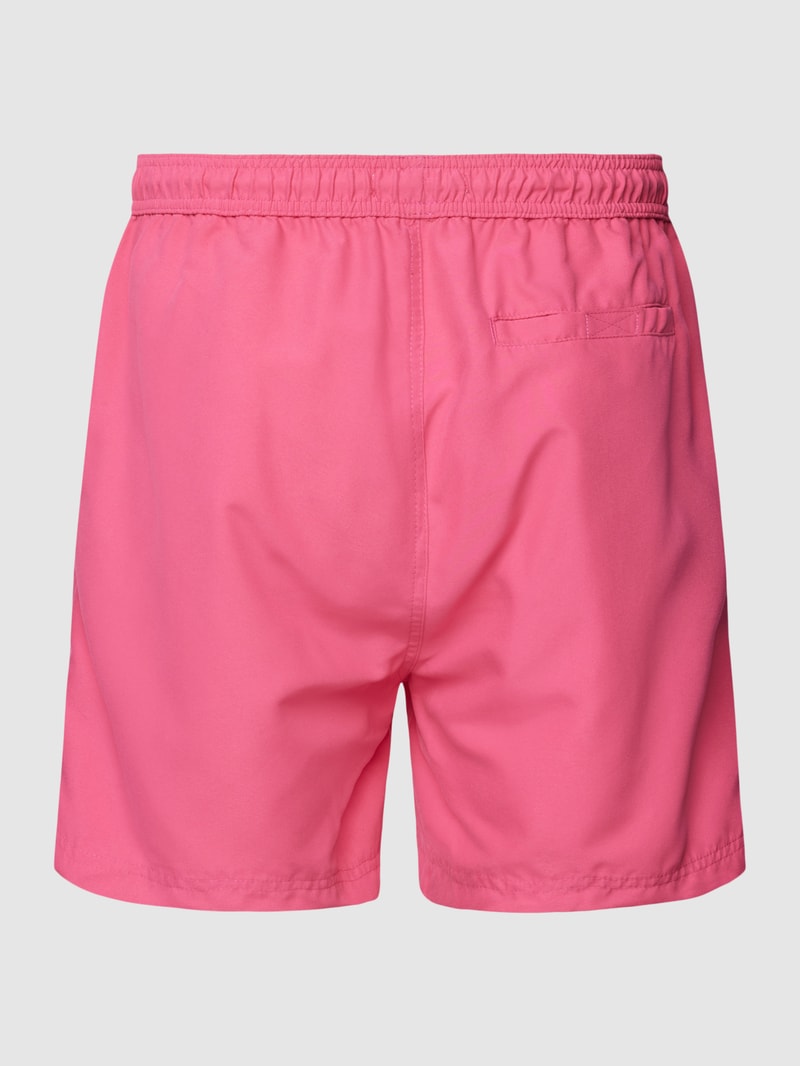 Badehose mit Label-Detail in neon rot