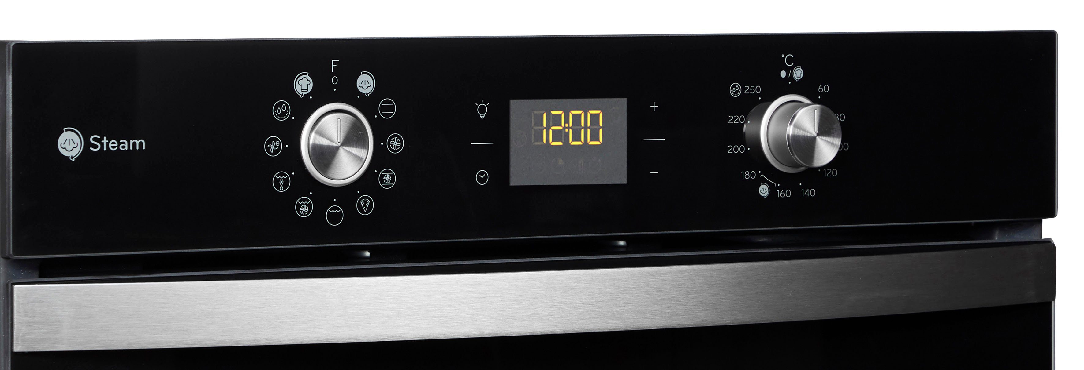 Privileg Backofen-Set BAKO Turn&Go Steam 500, mit Backauszug, Hydrolyse, Dampffunktion