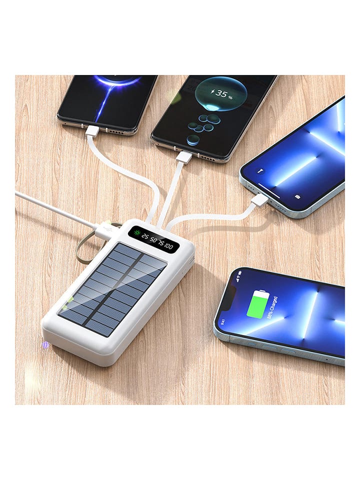 SmartCase Solar-Powerbank in Weiß - 30.000 mAh günstig kaufen onesize