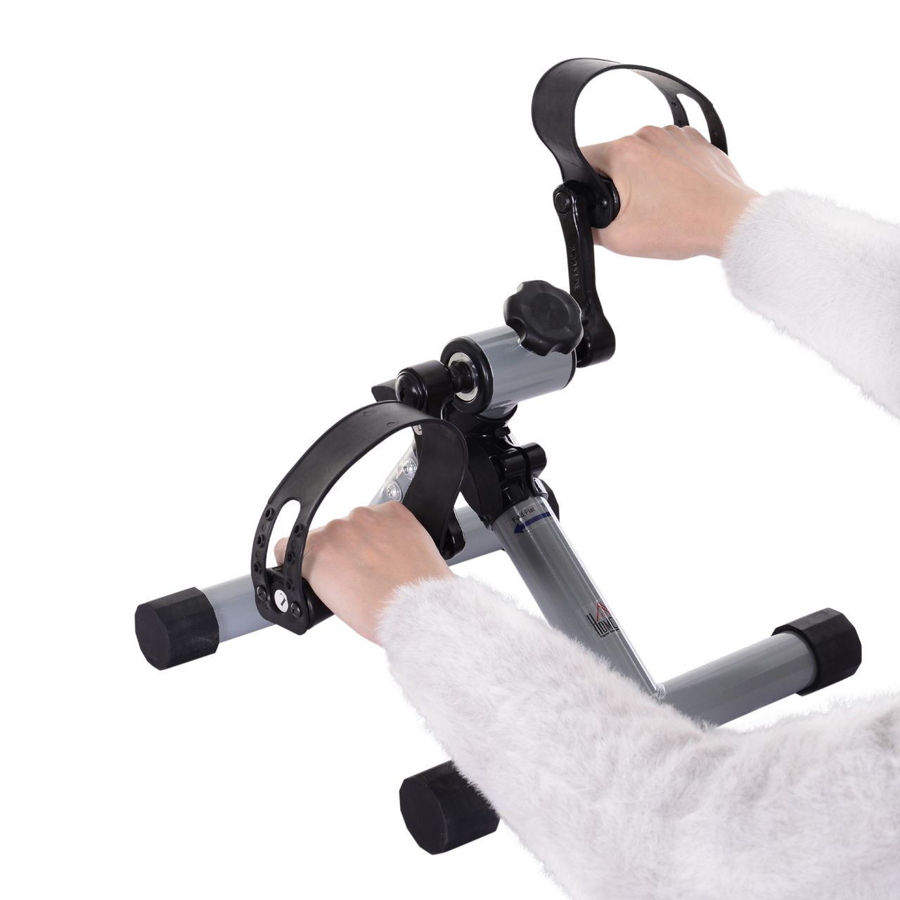 HOMCOM Mini Heimtrainer Beintrainer faltbar für Hilfsrehabilitation Stahl