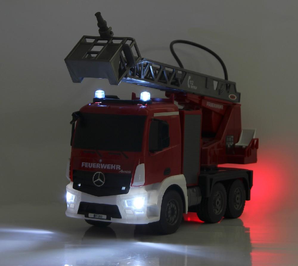Jamara e.K. JAMARA Feuerwehr Drehleiter Mercedes-Benz Antos 1:20 2,4GHz mit Spritzfunktion