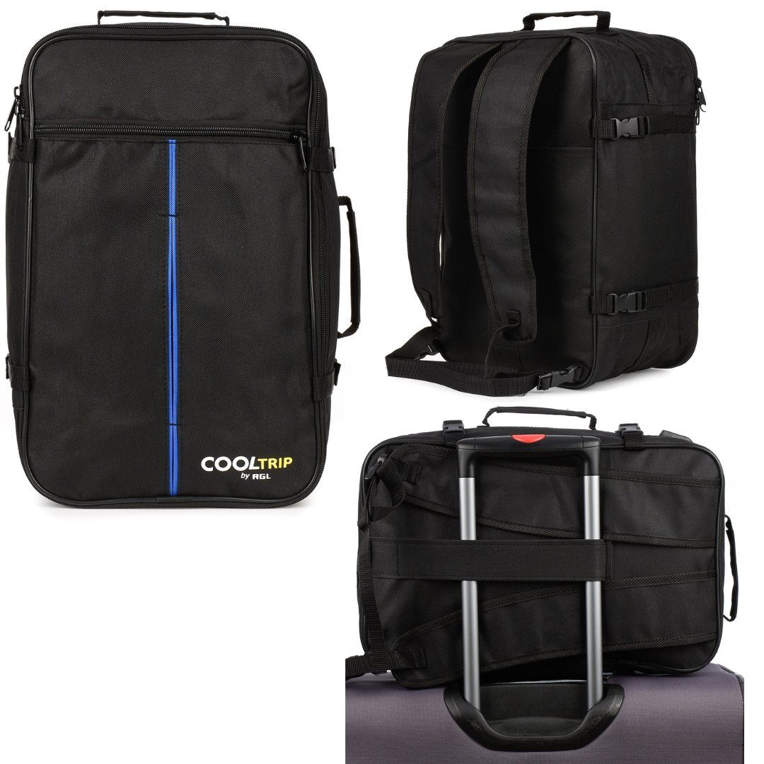 nm_trade Reiserucksack Reisetasche Reiserucksack Handgepäck RYANAIR 40x20x25 cm, wasserdicht, geräumig, leicht, Volumen 20L, aus Cordura