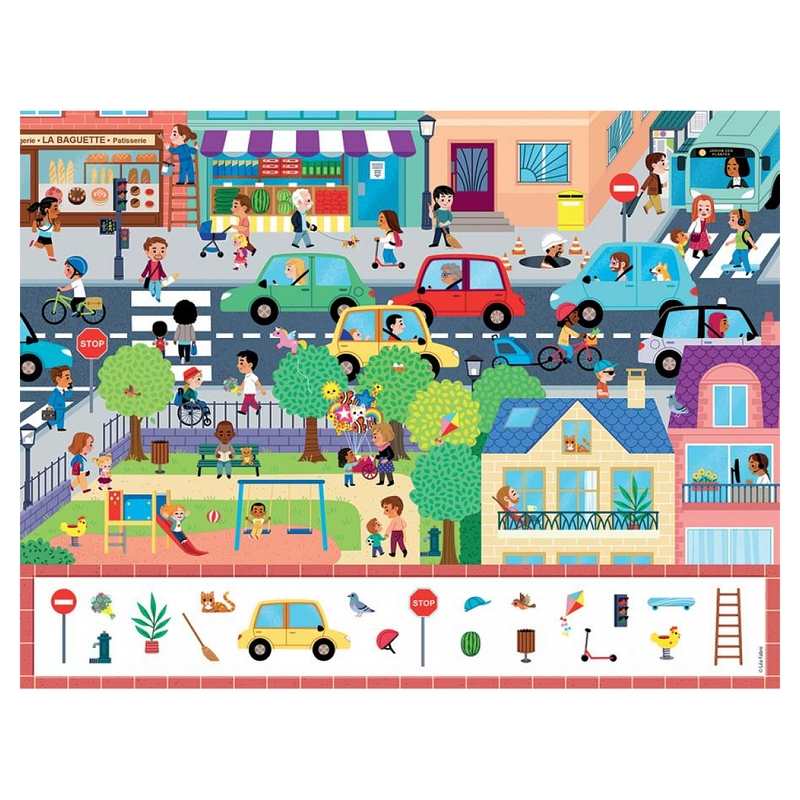 Puzzle cherche et trouve en ville 30 pièces