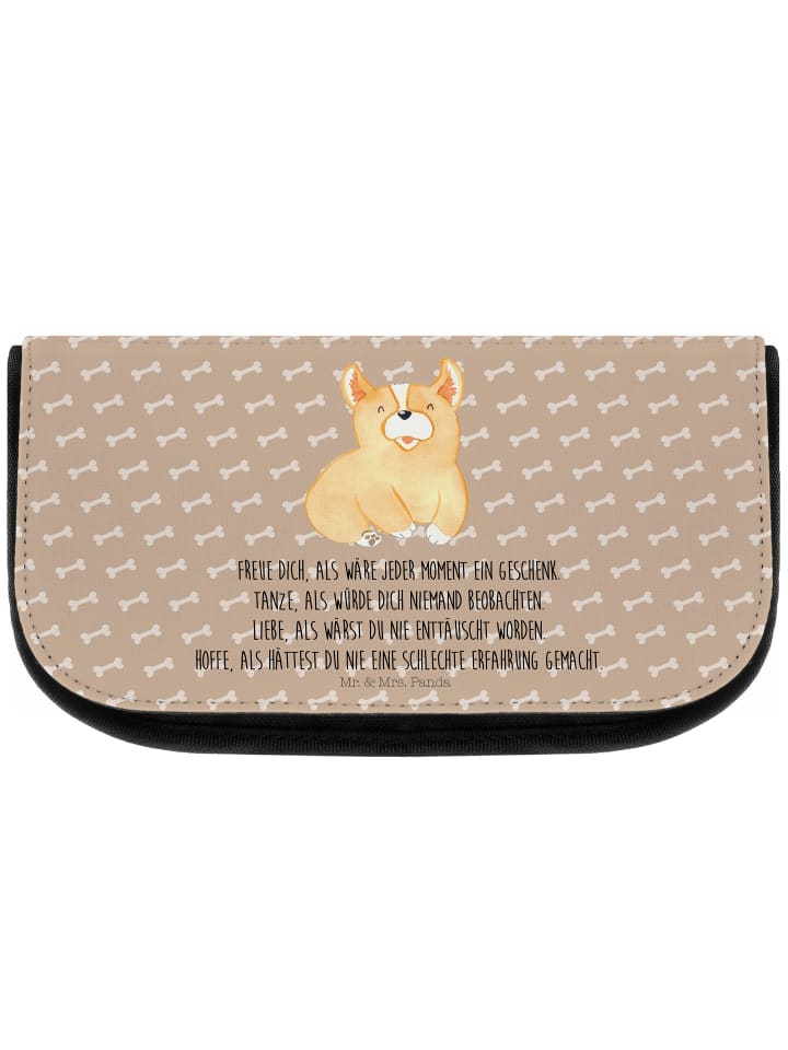 Mr. & Mrs. Panda Kosmetiktasche Corgie mit Spruch in Hundeglück günstig kaufen onesize