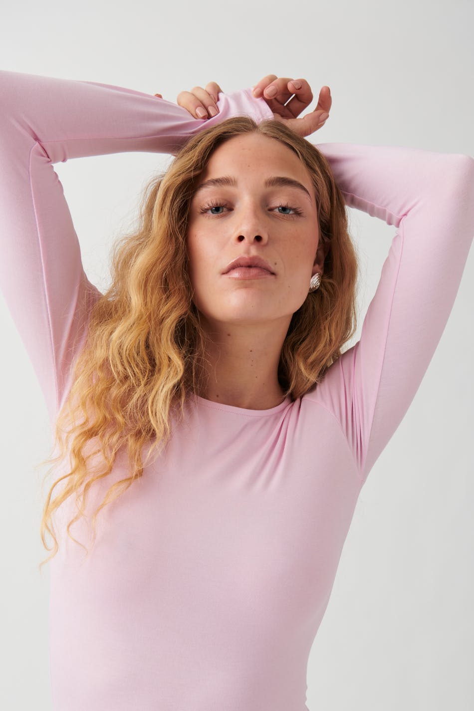 Soft touch crew neck top