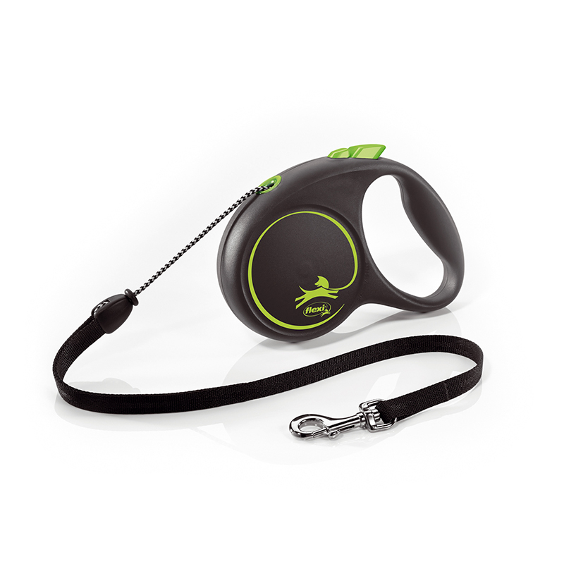 Flexi Hundeleinen Flexi Black Design Seil grün M, 5 m, 20 kg