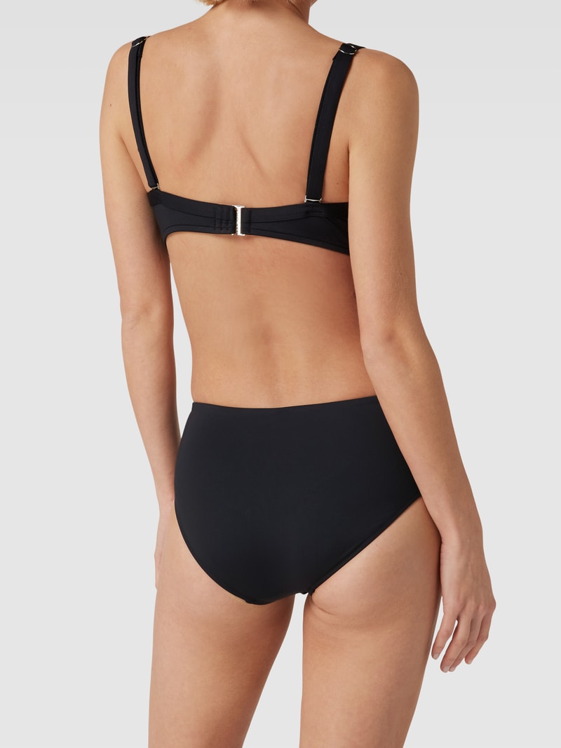 Bikini-Hose mit elastischem Bund in schwarz