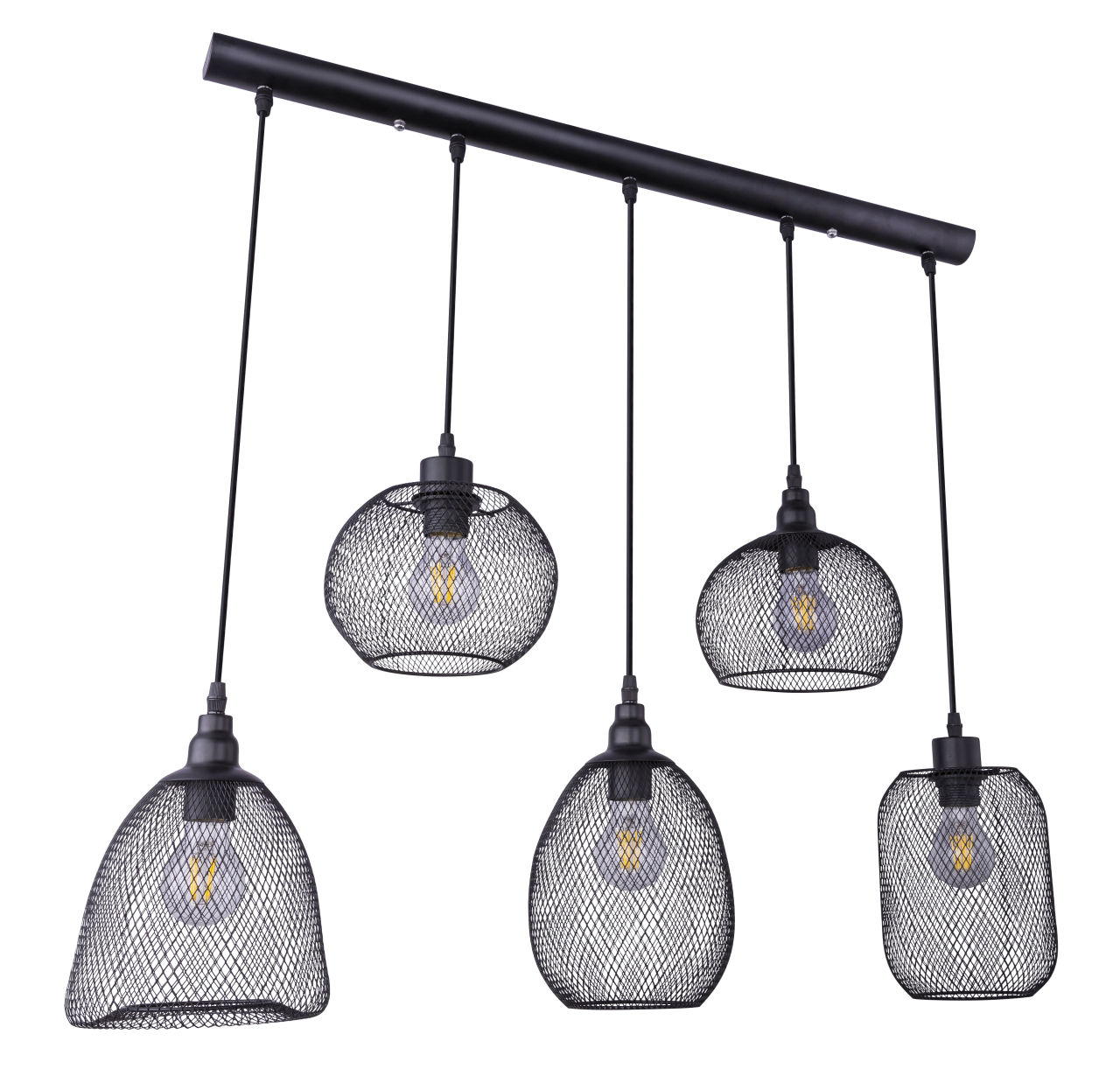 Globo Lighting - ANYA - Hängeleuchte Metall schwarz, 5x E27