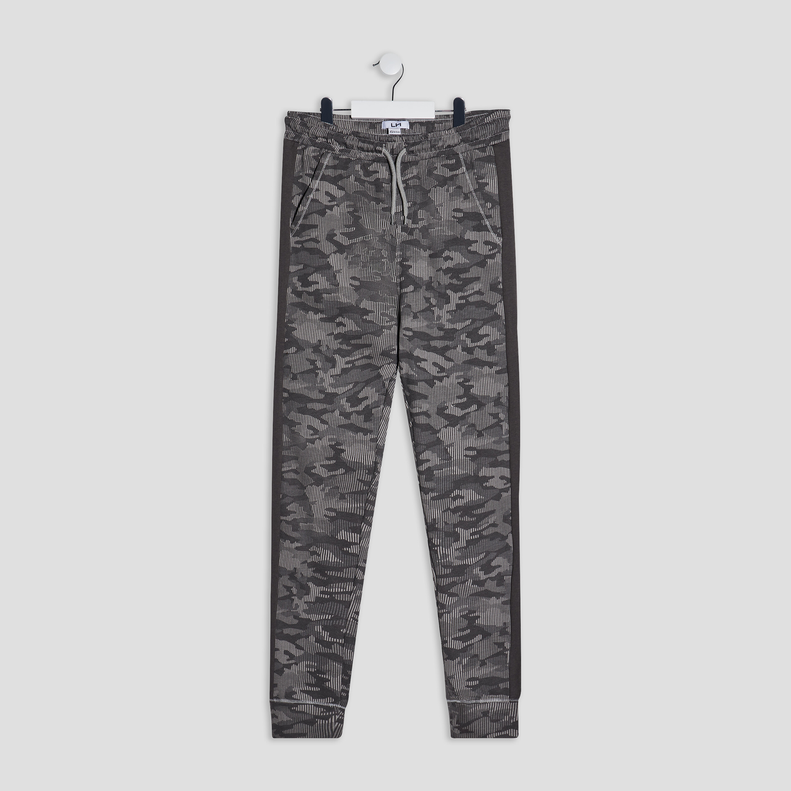 Pantalon jogging avec bandes côtés gris homme | La Halle