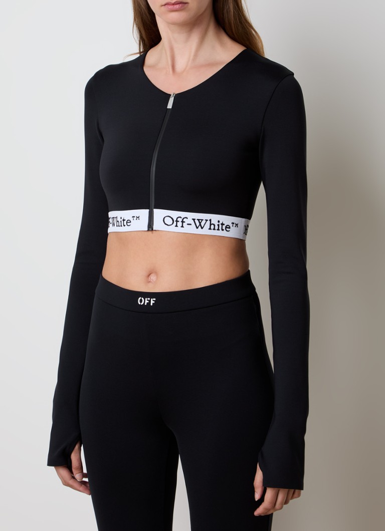 Off-White Crop-topp med logobånd