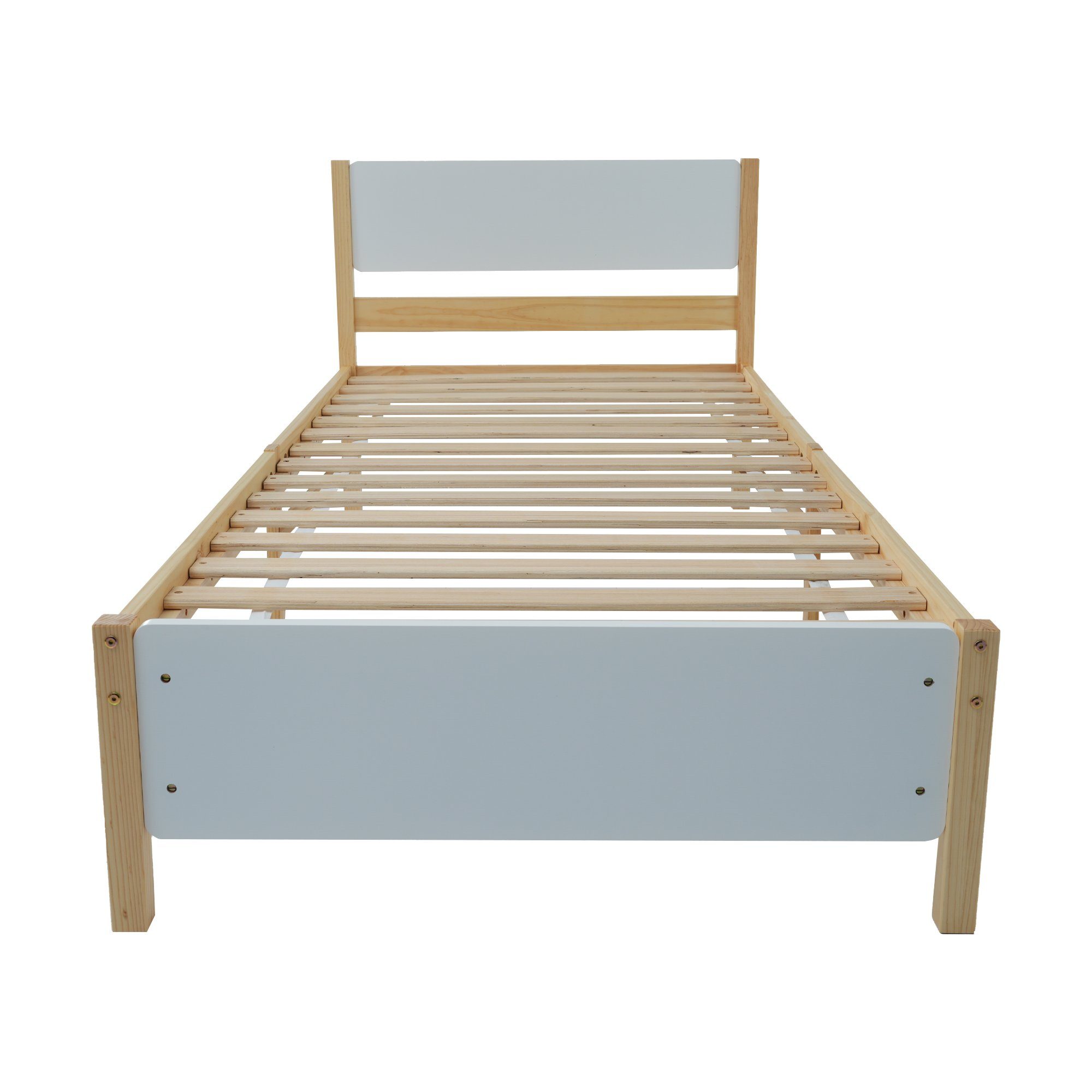 Gotagee Holzbett Futonbett Einzelbett mit Mittelfuß Holzbett Jugendbett Doppelbett Bett
