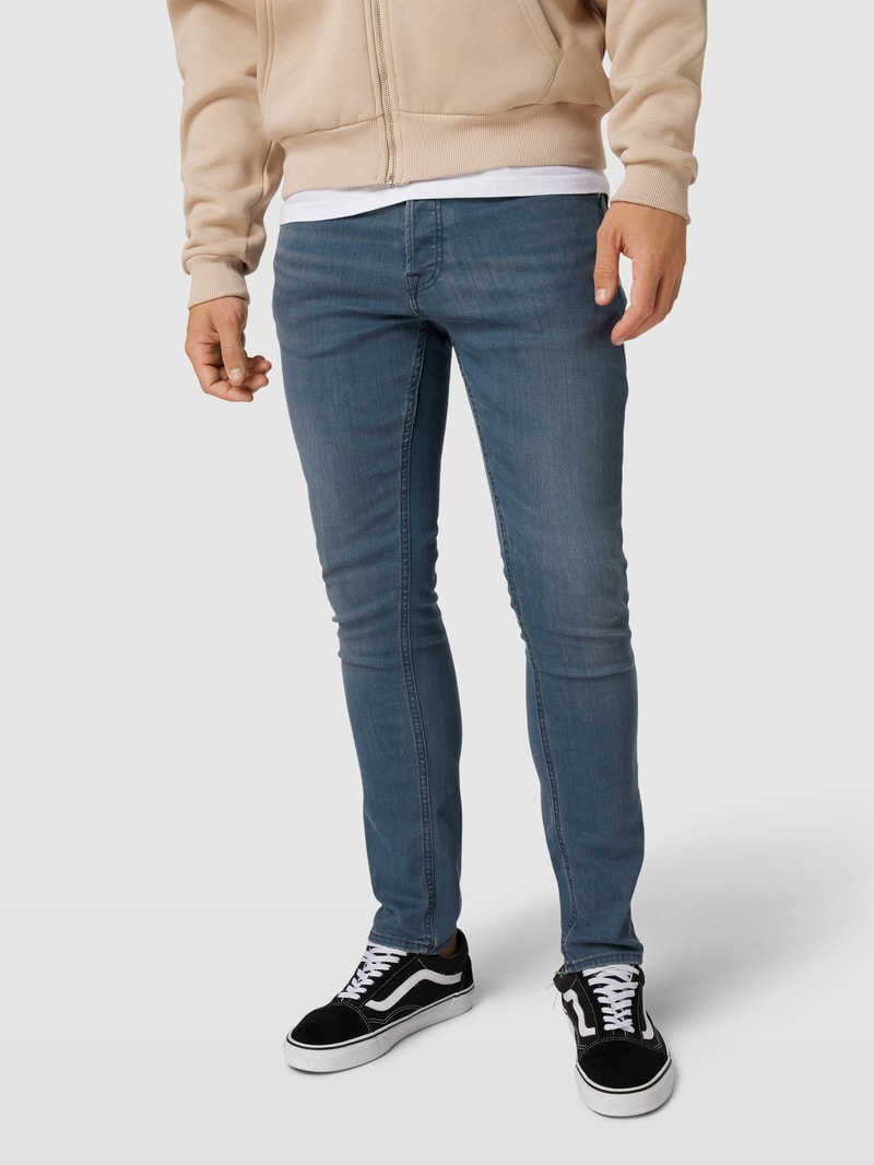 Slim Fit Jeans im 5-Pocket-Design Modell 'GLENN ORIGINAL' in mittelgrau