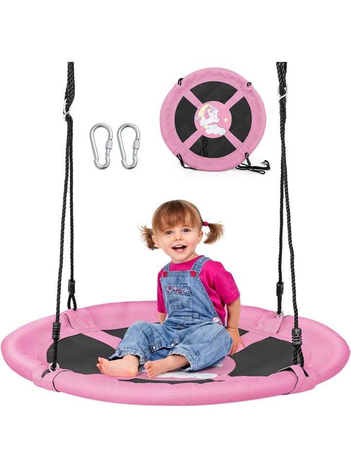 COSTWAY Nestschaukel Ø100cm ab 3 Jahre in Rosa günstig kaufen onesize