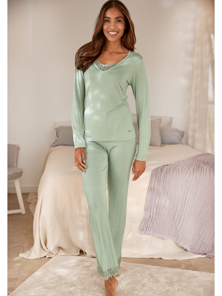 LASCANA Schlafhose in jade günstig kaufen 32/34