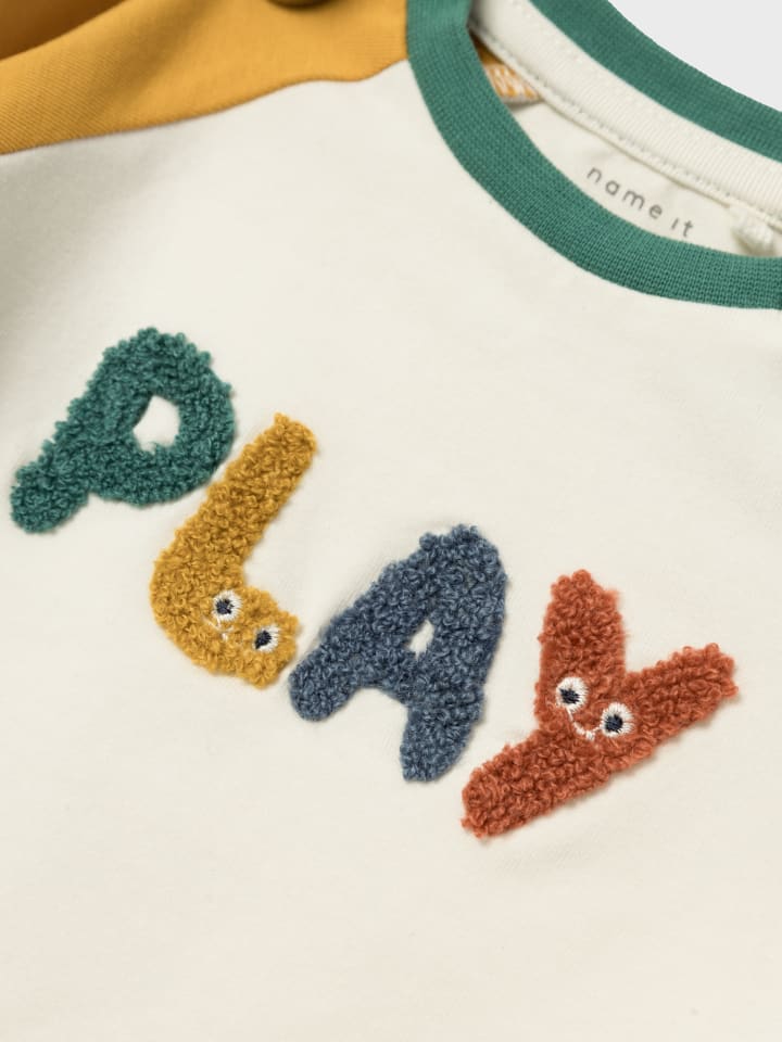 name it Jungen langarm Shirt mit 3D Druck in Weiß günstig kaufen