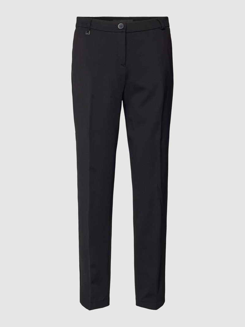 Stoffhose mit Bügelfalten in schwarz