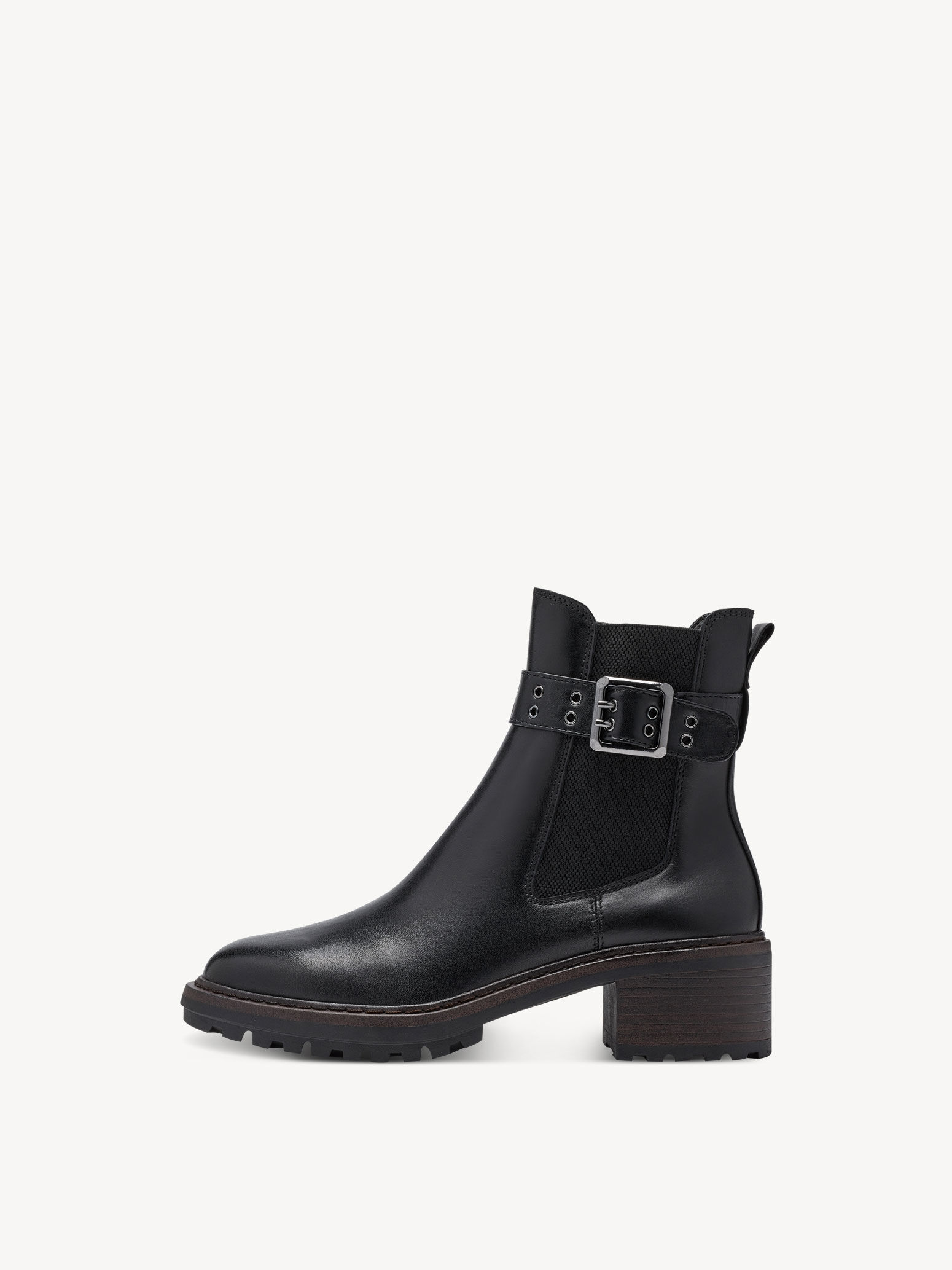 Bottine Chelsea en cuir - noir