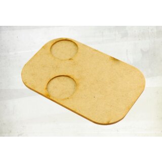 Artillery Tray (for two models on 25mm round bases and gun) (3)