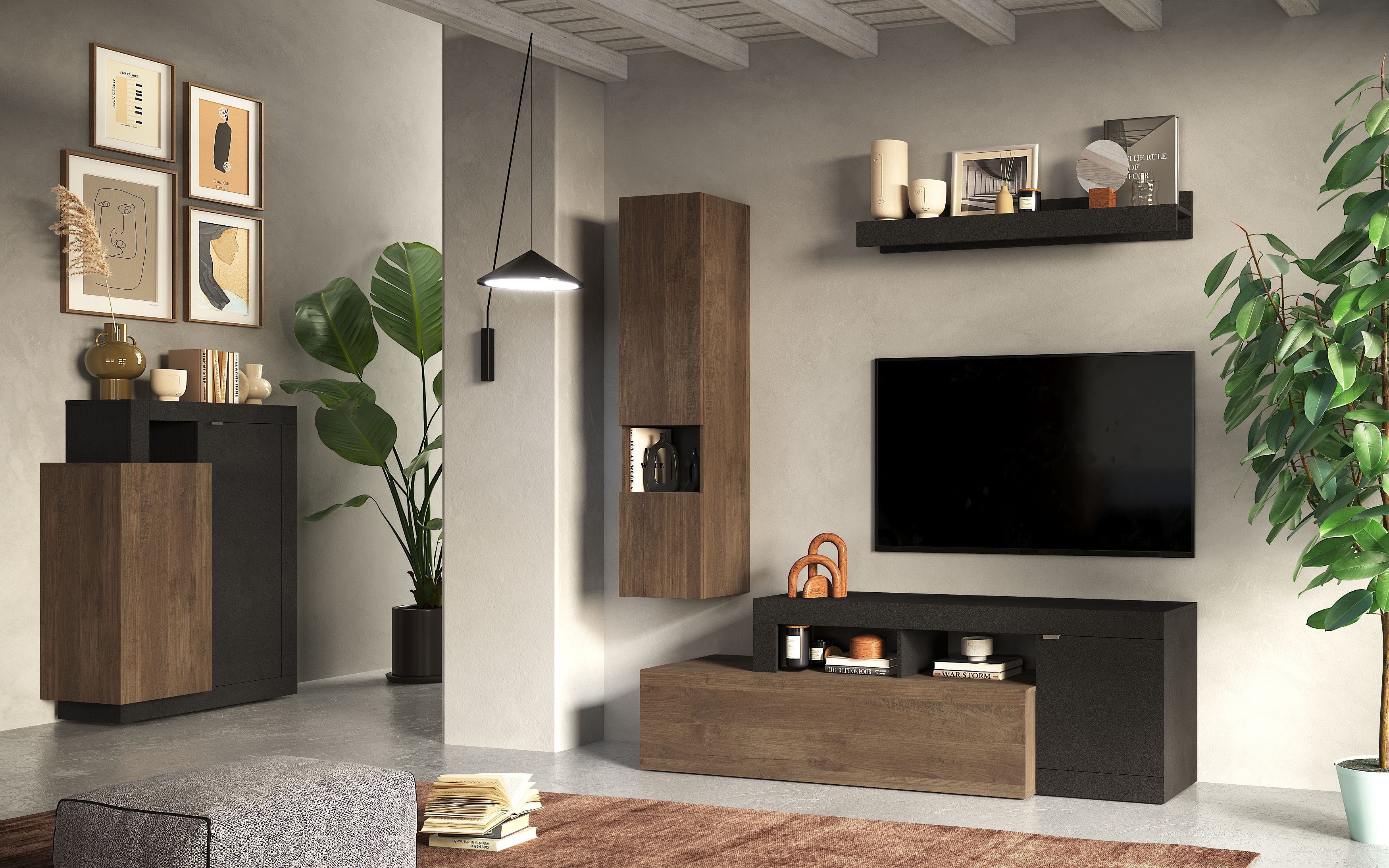 LC Highboard Freedom, Breite 87 cm mit 2 Türen, Höhe 142 cm (in verschiedenen Farben)
