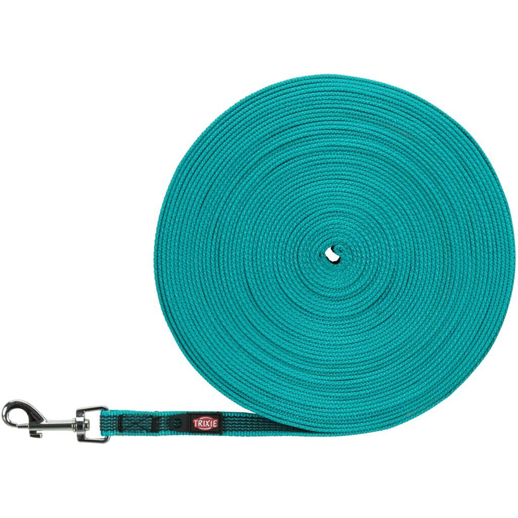 Trixie Hundeleinen Trixie Schleppleine gummiert blau S-M