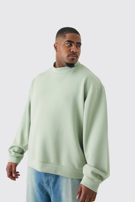 Plus kastiges Oversize Scuba Sweatshirt