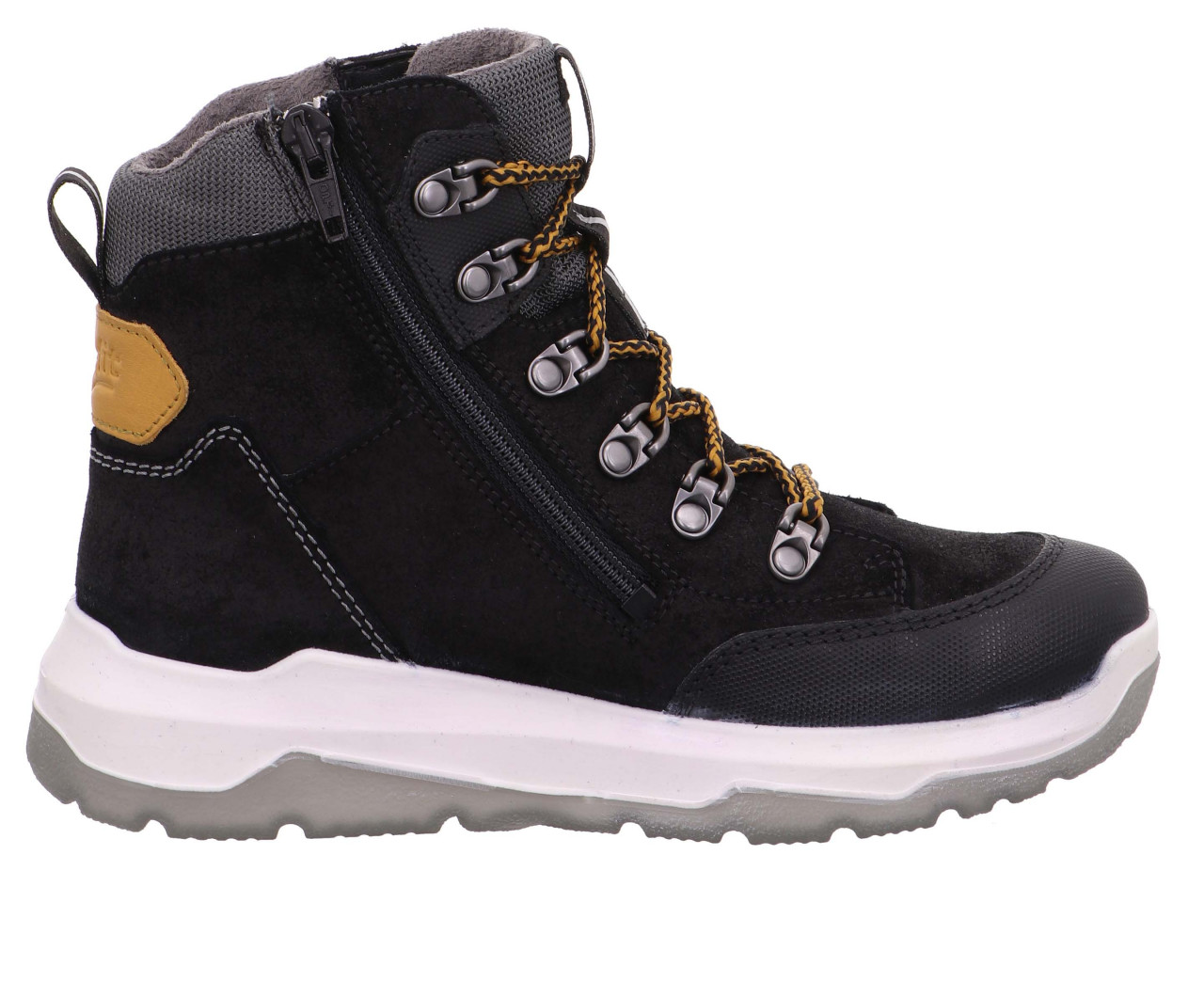 SPACE - Schwarz/Gelb Boots mit Reißverschluss