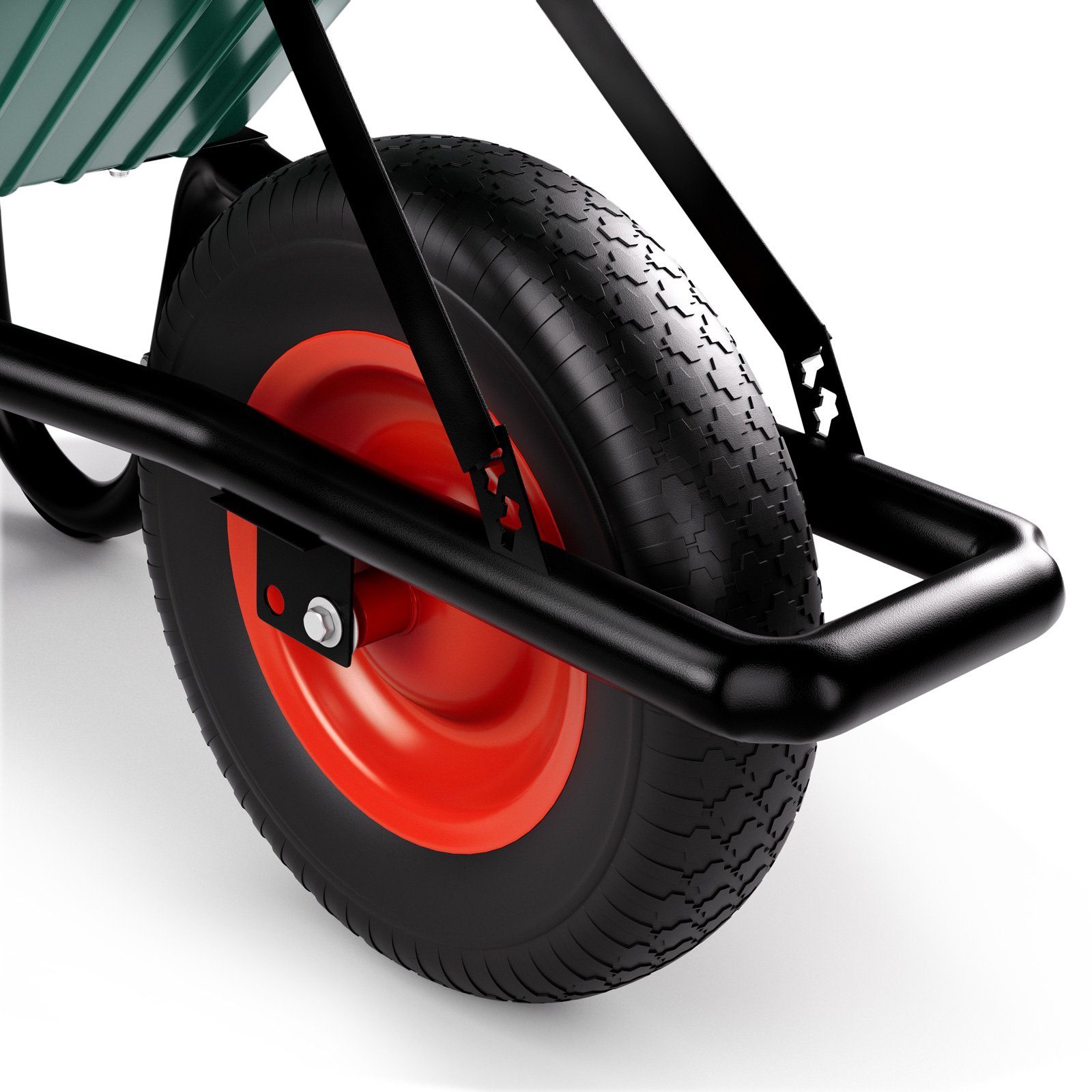 Gardebruk Schubkarre, 100 Liter Bauschubkarre Gartenschubkarre bis 150kg Belastbarkeit