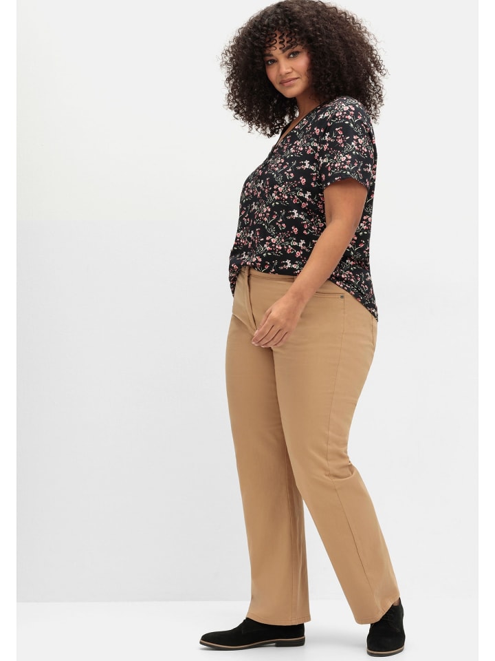 sheego Gerade Jeans in camelfarben günstig kaufen