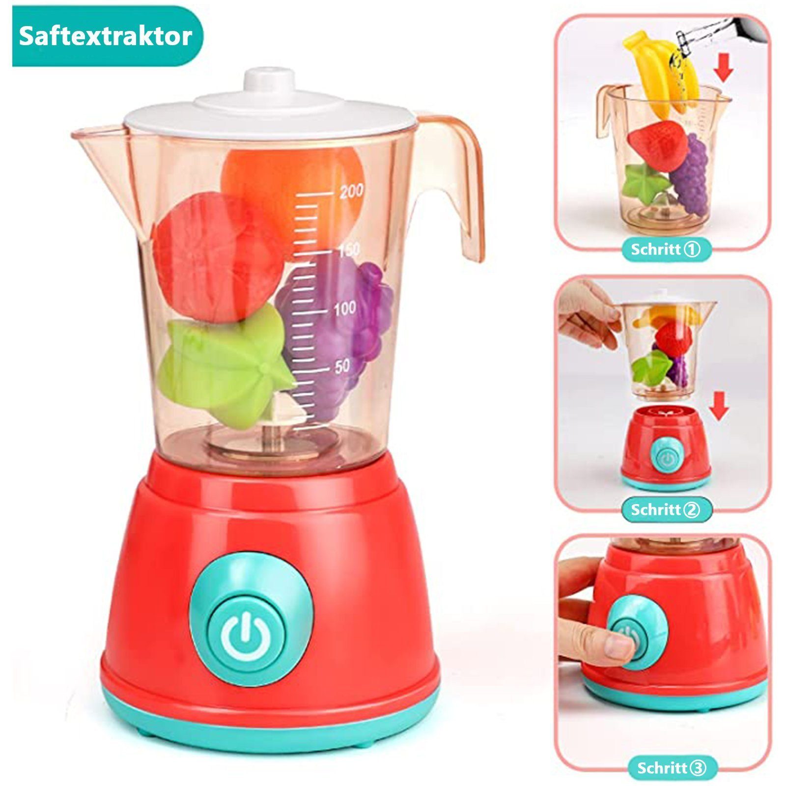 Wenta Lernspielzeug Küchen-Rollenspiel (15-St., Rollenspielzeug mit Saftpresse, Mixer und Toaster), für Kinder ab 2 Jahren