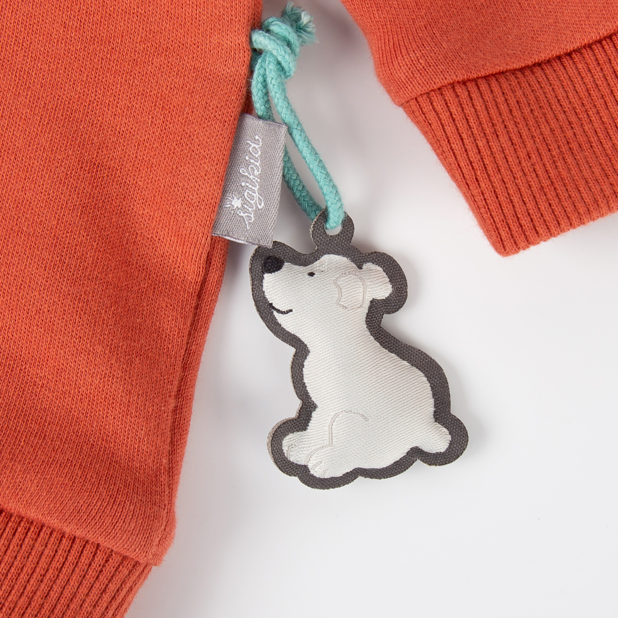 Baby Langarmshirt mit Eisbär Motiv, orange