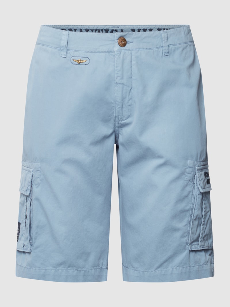 Cargoshorts mit Label-Patch Modell 'Aero' in mittelgrau