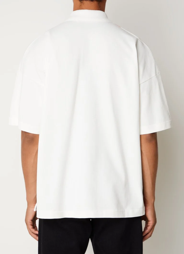 JW Anderson Profile Stud dideli polo marškinėliai su spauda